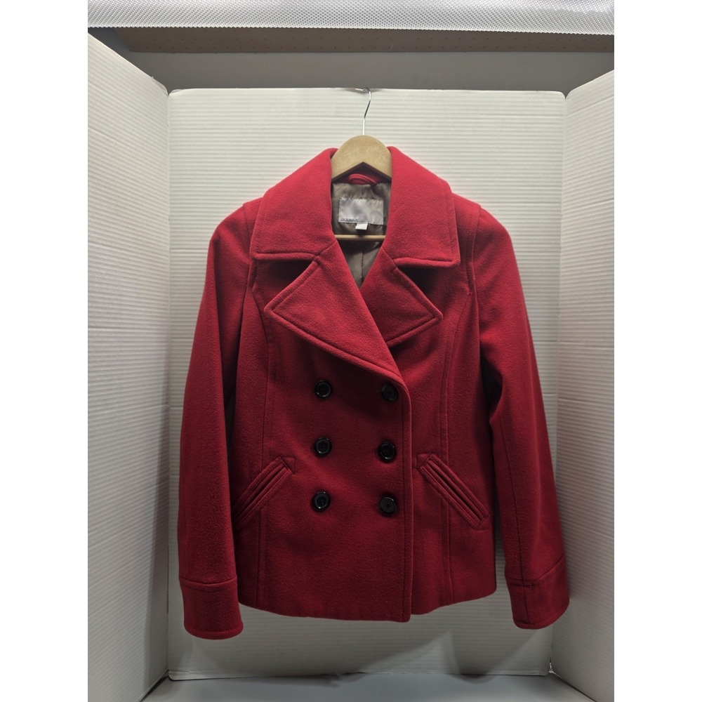 Old Navy Women Wool blend Jacket Womens XS Red Double Breasted Lined Warm Classy